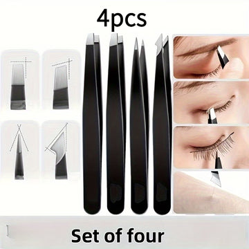 Precision Stainless Steel Tweezers for Accurate Plucking, Grooming & Perfect Detail Control