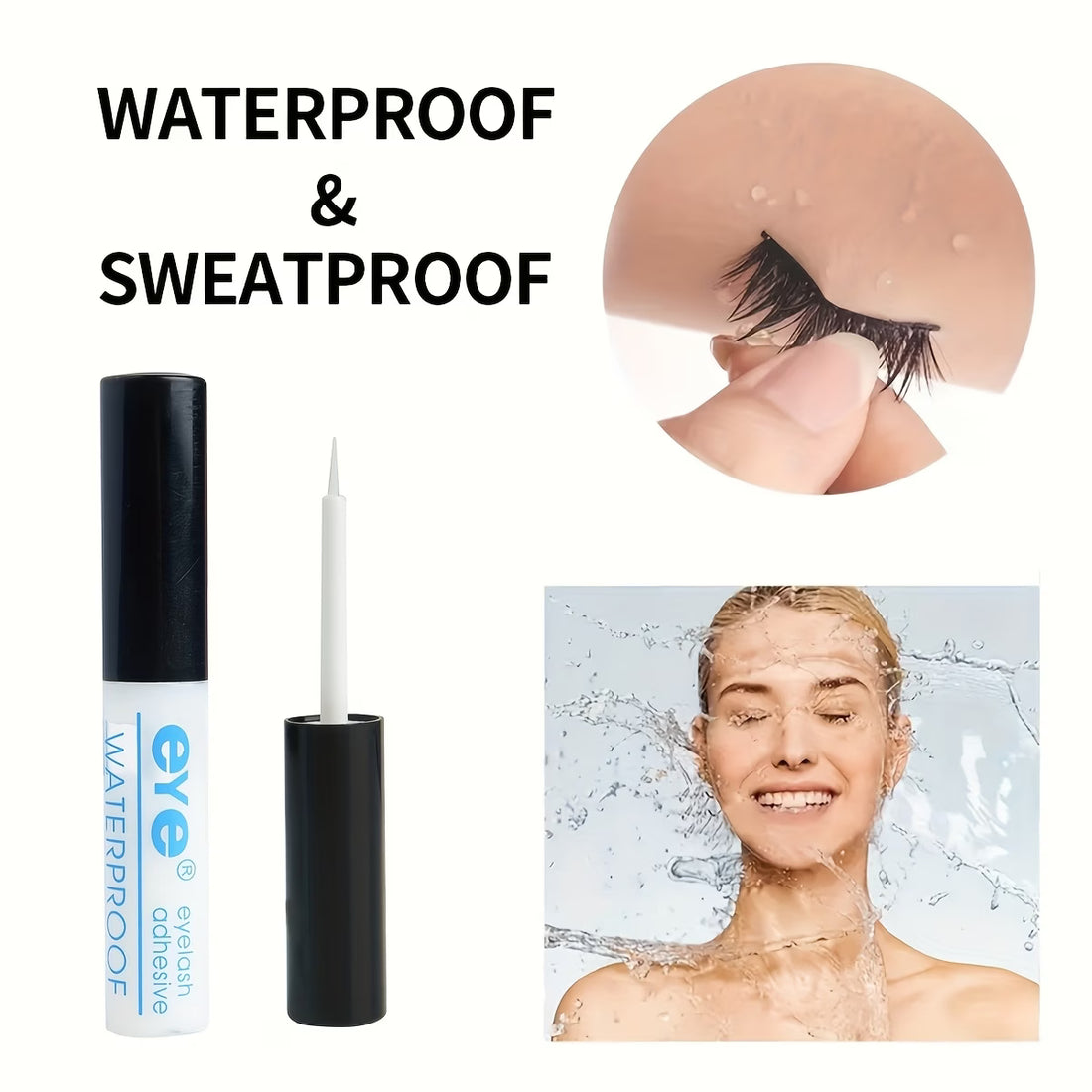 Strong Hold Waterproof Lash Glue for Secure, Comfortable & Long-Lasting Eyelash Wear