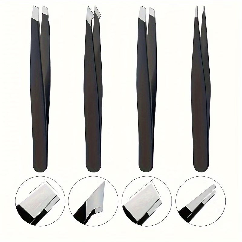 Precision Stainless Steel Tweezers for Accurate Plucking, Grooming & Perfect Detail Control