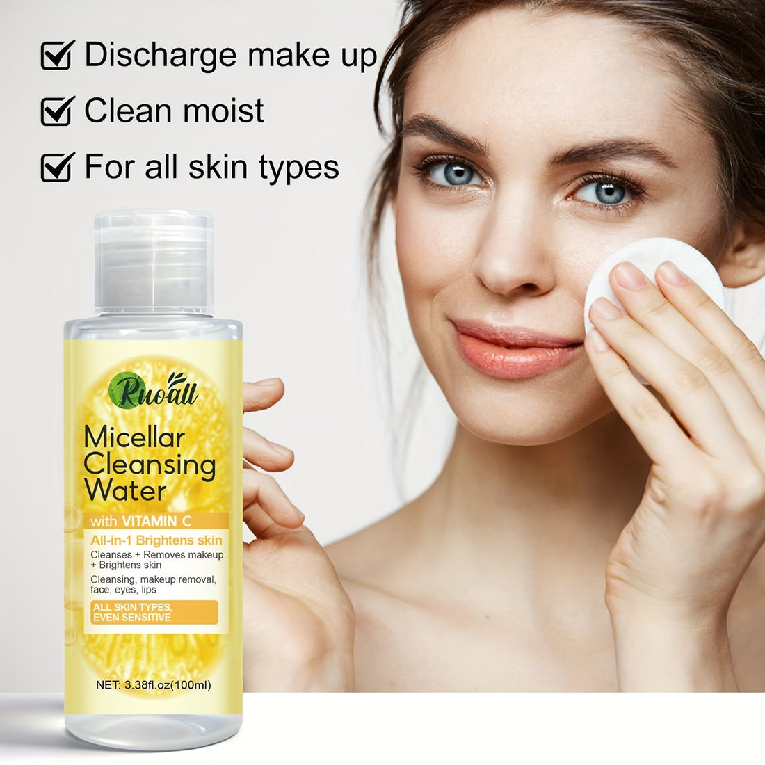 Gentle Micellar Cleansing Water for Makeup Removal, Deep Cleansing & Hydrated Fresh Skin